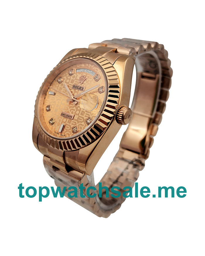 UK AAA Rolex Day-Date 118235 36 MM Rose Gold Dials Men Replica Watches