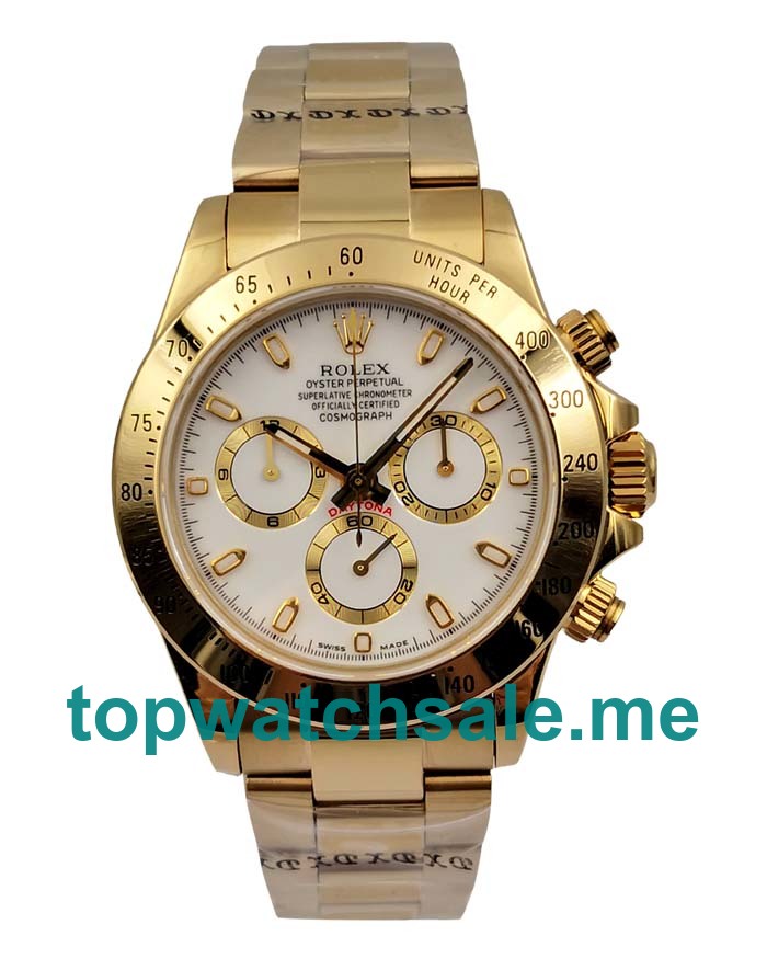 UK Swiss Made Rolex Daytona 116528 40 MM White Dials Men Replica Watches