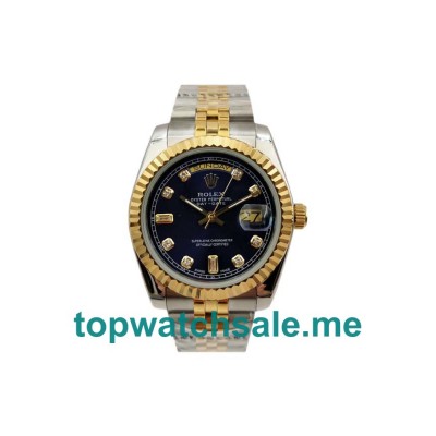 UK AAA Rolex Day-Date 118238 36 MM Blue Dials Men Replica Watches