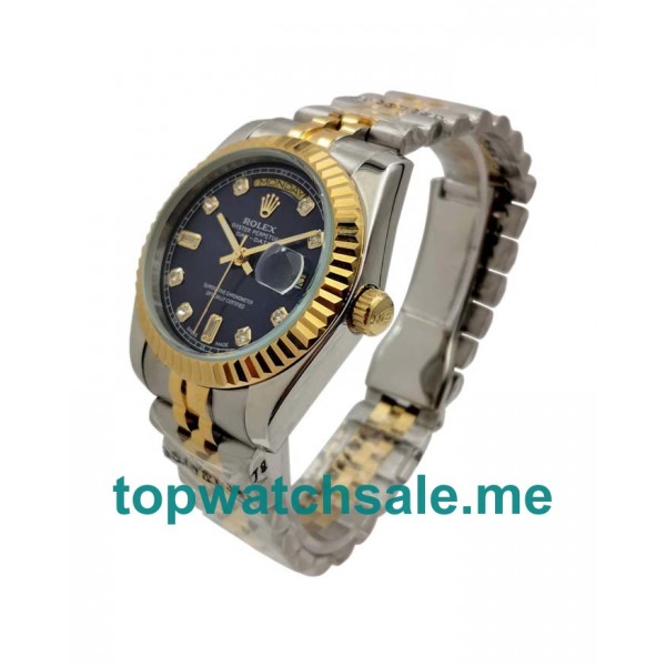 UK AAA Rolex Day-Date 118238 36 MM Blue Dials Men Replica Watches