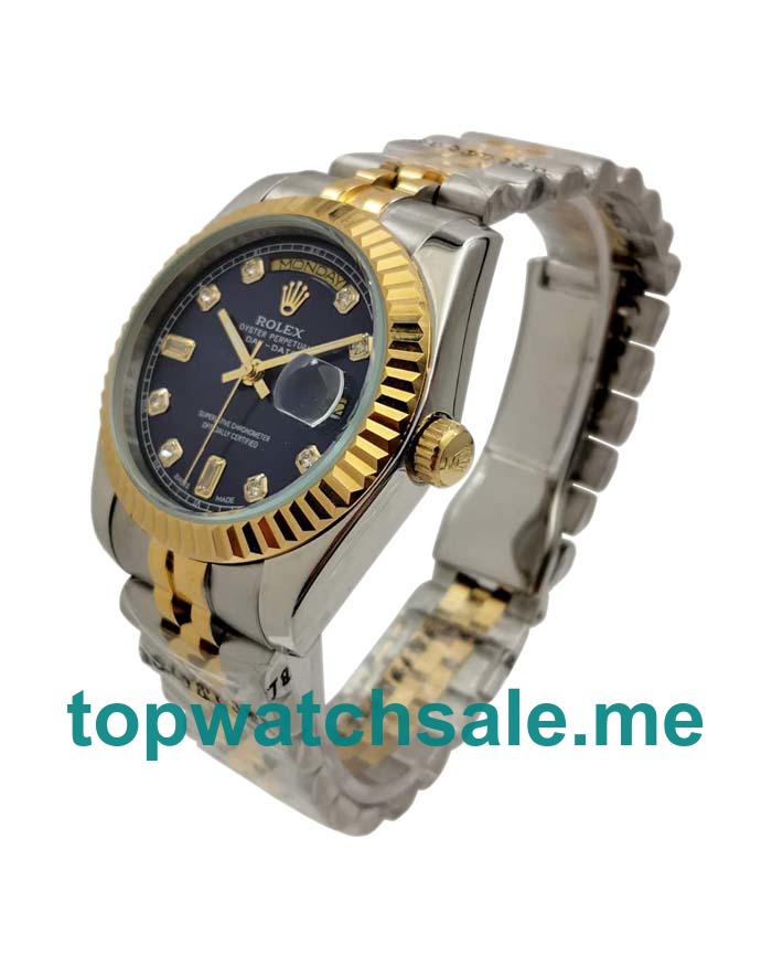 UK AAA Rolex Day-Date 118238 36 MM Blue Dials Men Replica Watches