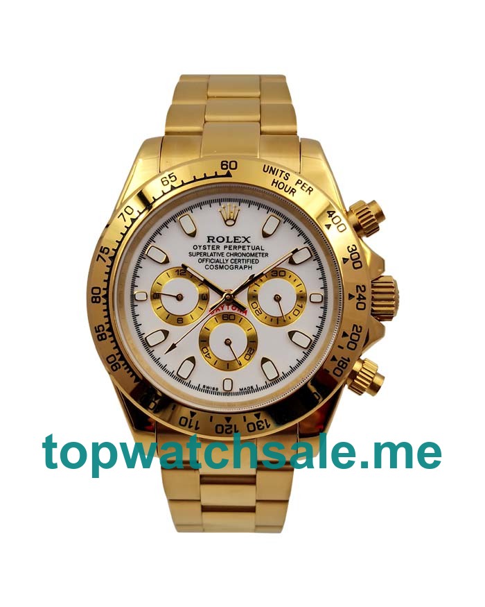 UK AAA Rolex Daytona 116508 42 MM White Dials Men Replica Watches