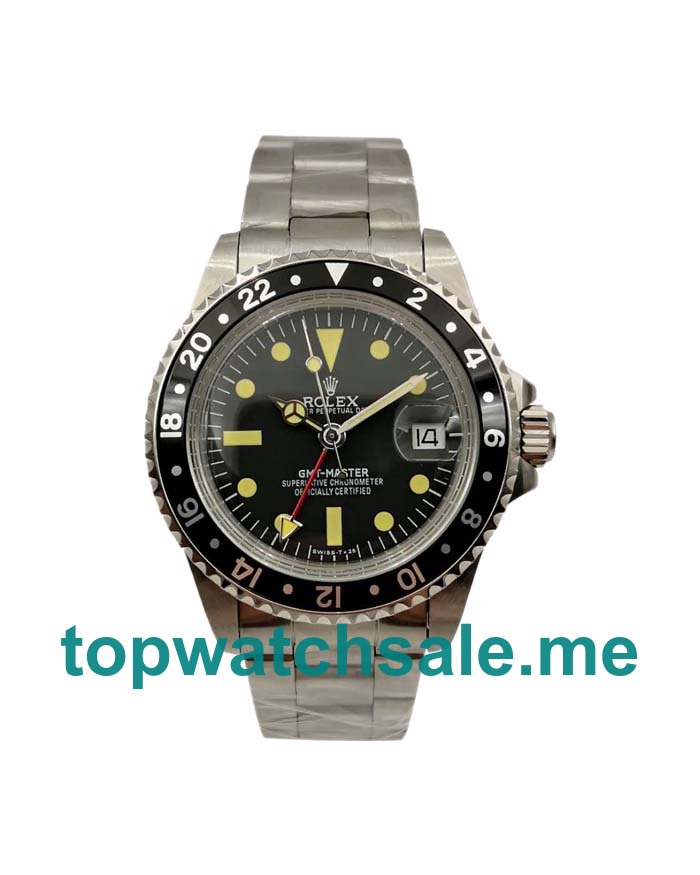UK AAA Rolex GMT-Master 1675 40 MM Black Dials Men Replica Watches