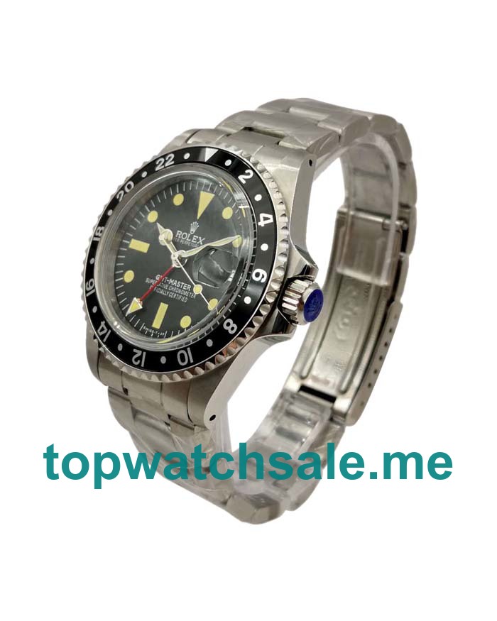 UK AAA Rolex GMT-Master 1675 40 MM Black Dials Men Replica Watches