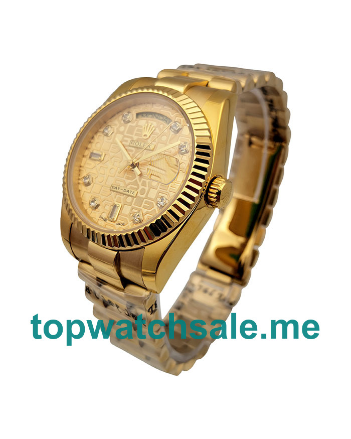 UK AAA Rolex Day-Date 118238 36 MM Champagne Dials Men Replica Watches