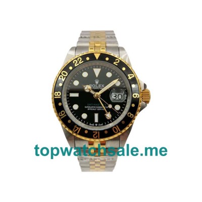 UK AAA Rolex GMT-Master 16753 40 MM Black Dials Men Replica Watches