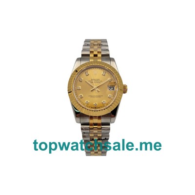 UK AAA Rolex Datejust 178273 31 MM Champagne Dials Women Replica Watches