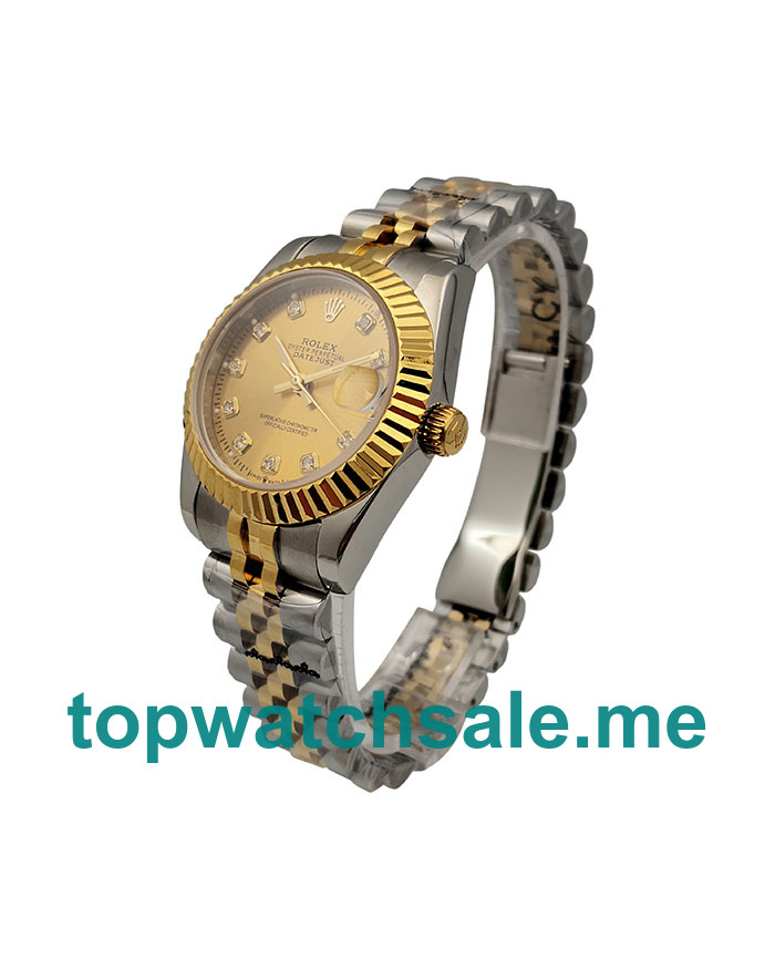 UK AAA Rolex Datejust 178273 31 MM Champagne Dials Women Replica Watches