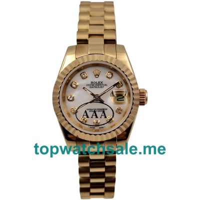 UK Swiss Made Rolex Lady-Datejust 179178 26 MM White Mother-Of-Pearl Dials Women Replica Watches