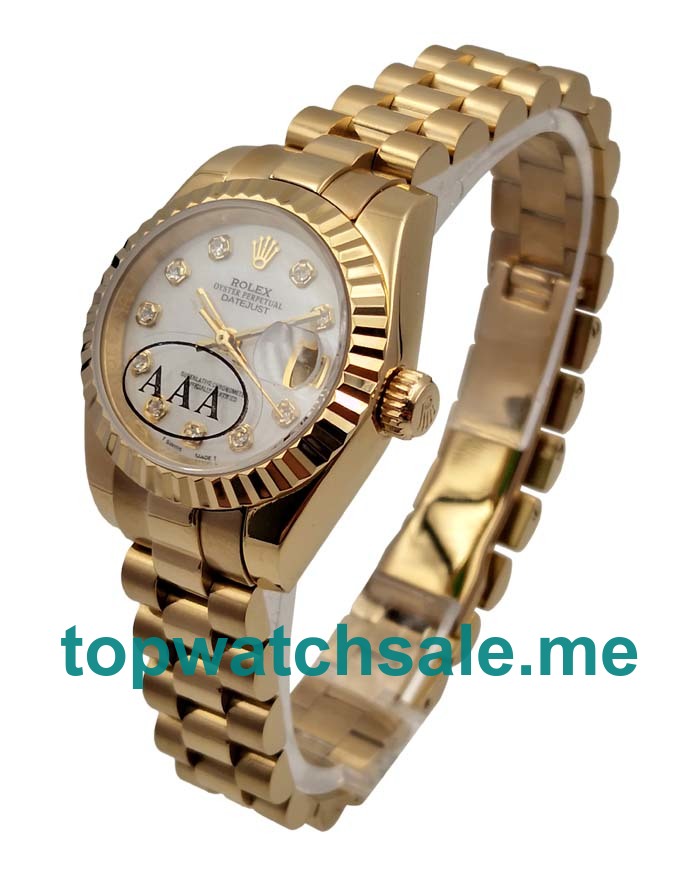 UK Swiss Made Rolex Lady-Datejust 179178 26 MM White Mother-Of-Pearl Dials Women Replica Watches