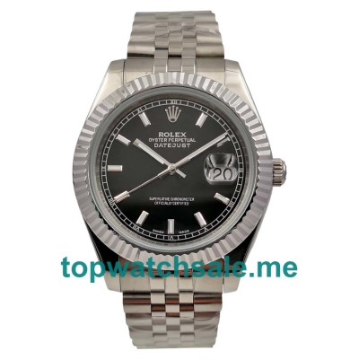 UK AAA Rolex Datejust 116234 41 MM Black Dials Men Replica Watches