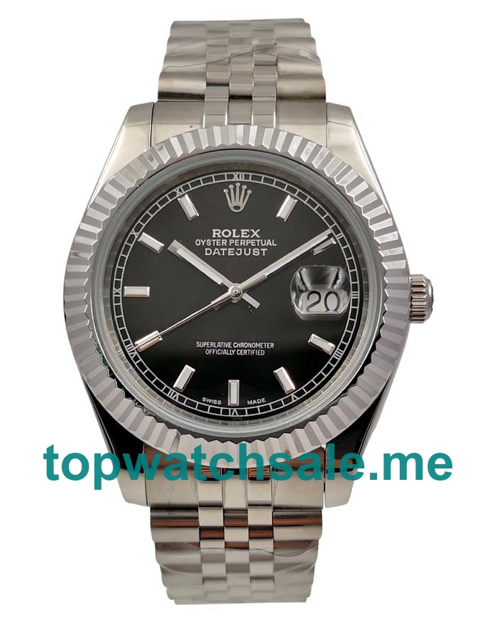 UK AAA Rolex Datejust 116234 41 MM Black Dials Men Replica Watches