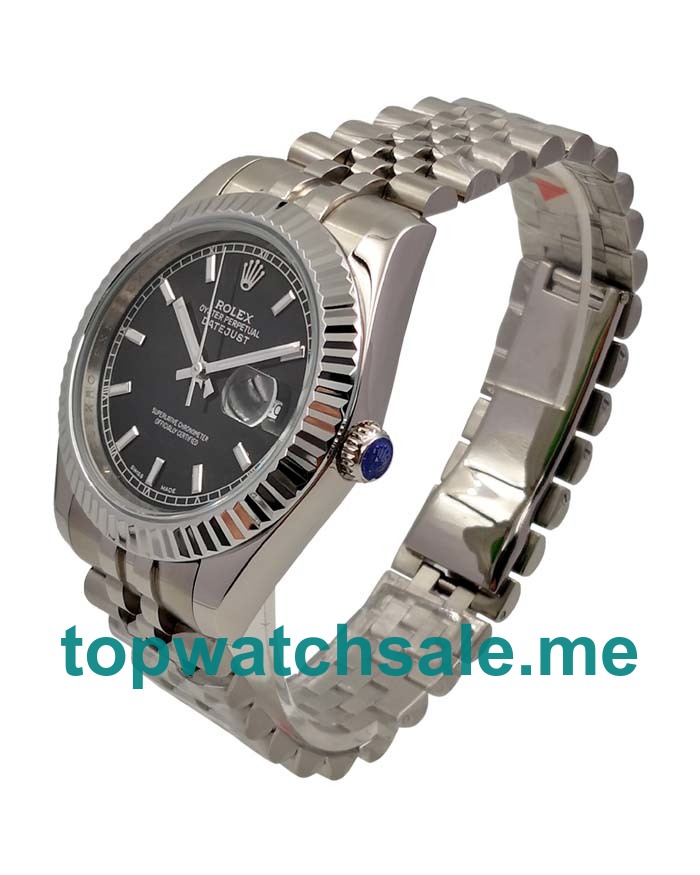 UK AAA Rolex Datejust 116234 41 MM Black Dials Men Replica Watches