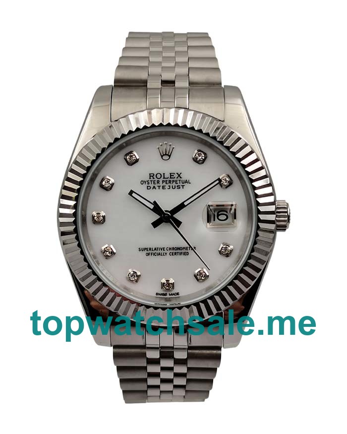 UK AAA Rolex Datejust 126334 41 MM White Dials Men Replica Watches