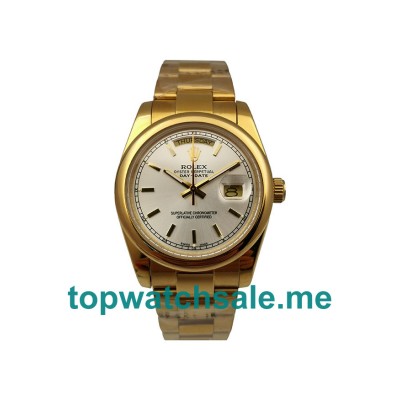 UK AAA Rolex Day-Date 118208 36 MM Champagne Dials Men Replica Watches