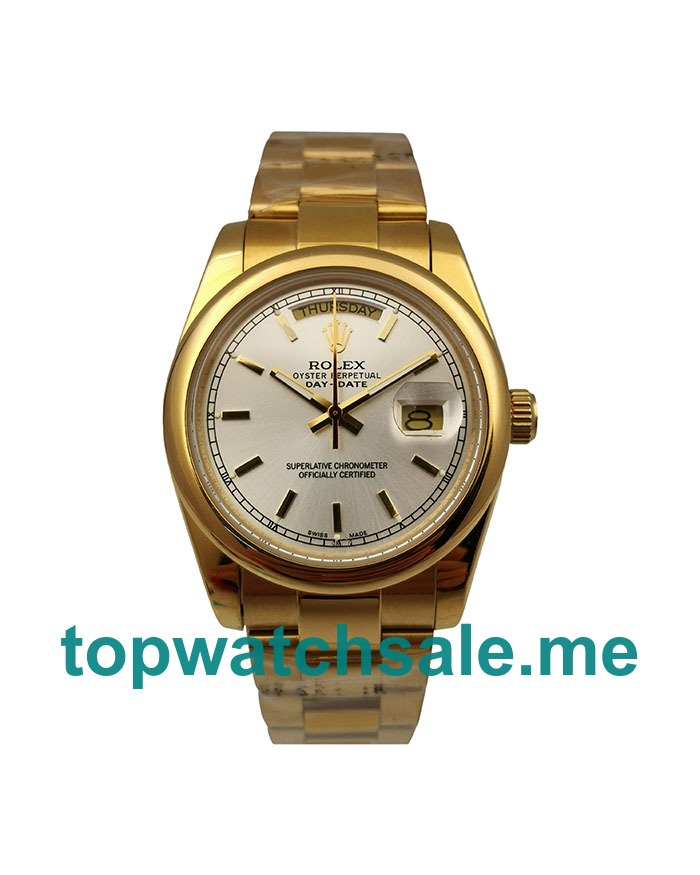 UK AAA Rolex Day-Date 118208 36 MM Champagne Dials Men Replica Watches