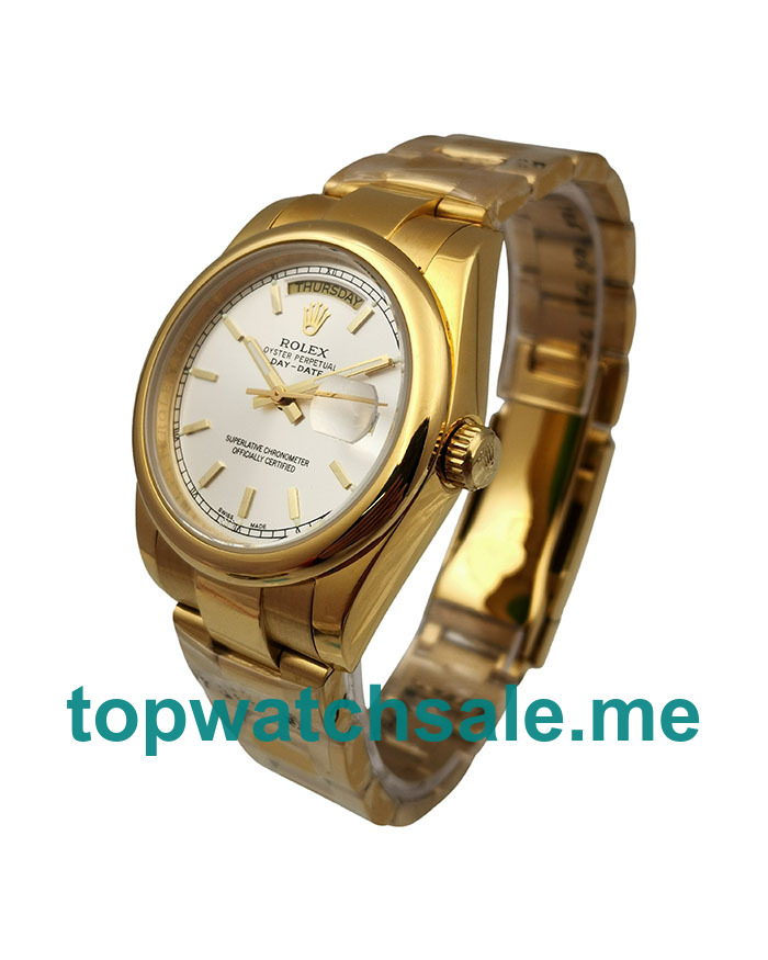 UK AAA Rolex Day-Date 118208 36 MM Champagne Dials Men Replica Watches