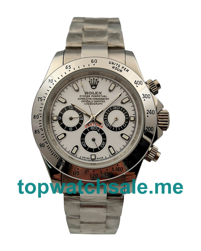 UK AAA Rolex Daytona 16520 40 MM White Dials Men Replica Watches