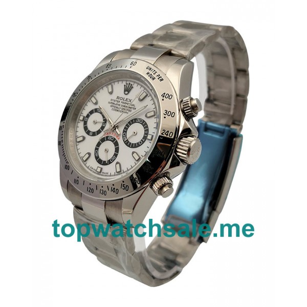 UK AAA Rolex Daytona 16520 40 MM White Dials Men Replica Watches