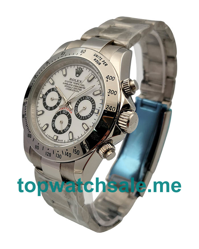 UK AAA Rolex Daytona 16520 40 MM White Dials Men Replica Watches
