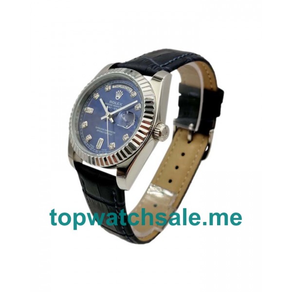 UK AAA Rolex Day-Date 118139 36 MM Blue Dials Men Replica Watches