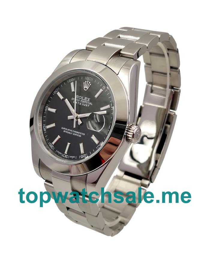 UK AAA Rolex Datejust 126300 41MM Black Dials Men Replica Watches