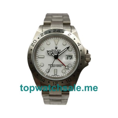 UK AAA Rolex Explorer II 16570 40 MM White Dials Men Replica Watches