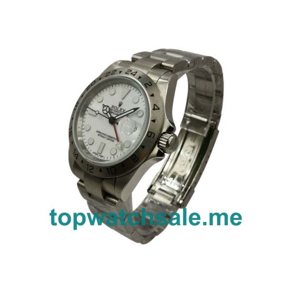 UK AAA Rolex Explorer II 16570 40 MM White Dials Men Replica Watches