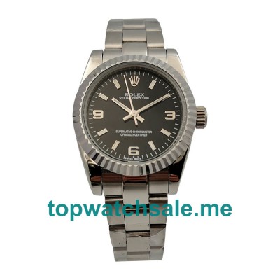 UK AAA Rolex Oyster Perpetual 177234 31 MM Black Dials Women Replica Watches