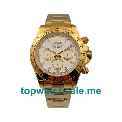 UK AAA Rolex Daytona 116528 40 MM White Dials Men Replica Watches