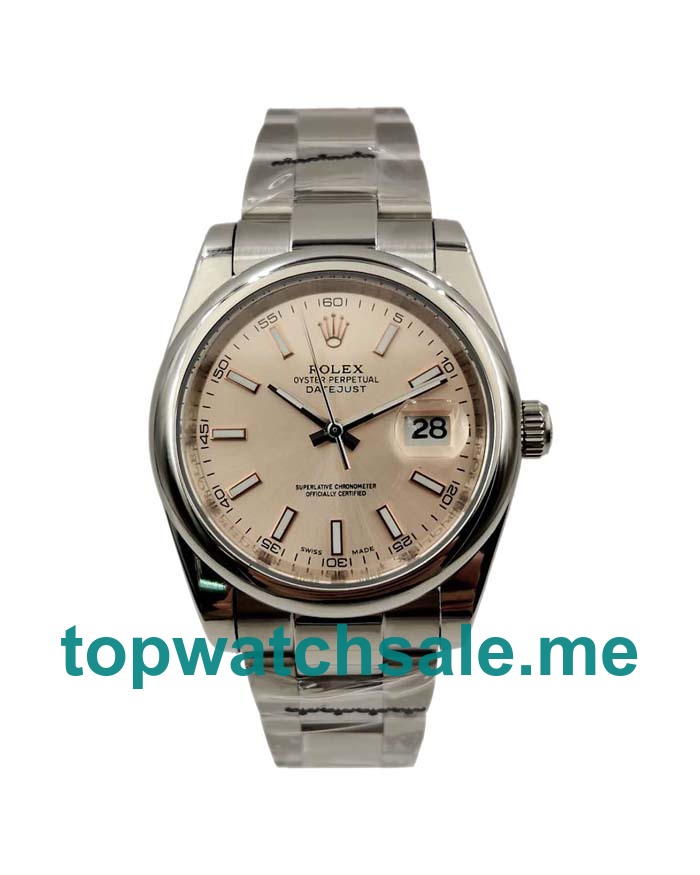 UK AAA Rolex Datejust 116300 36 MM Salmon Dials Men Replica Watches
