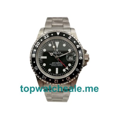 UK AAA Rolex GMT-Master 16750 40 MM Black Dials Men Replica Watches