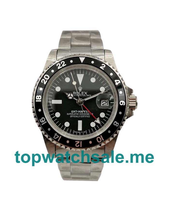 UK AAA Rolex GMT-Master 16750 40 MM Black Dials Men Replica Watches