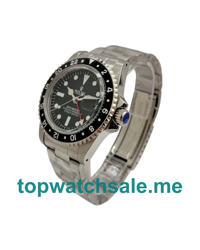 UK AAA Rolex GMT-Master 16750 40 MM Black Dials Men Replica Watches