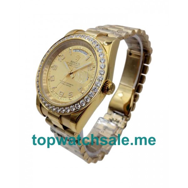 UK AAA Rolex Day-Date II 218348 41 MM Champagne Dials Men Replica Watches