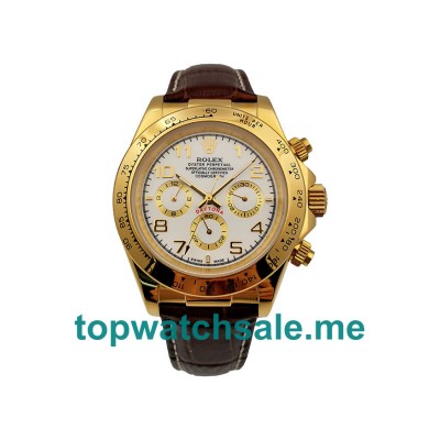 UK AAA Rolex Daytona 16518 40 MM White Dials Men Replica Watches