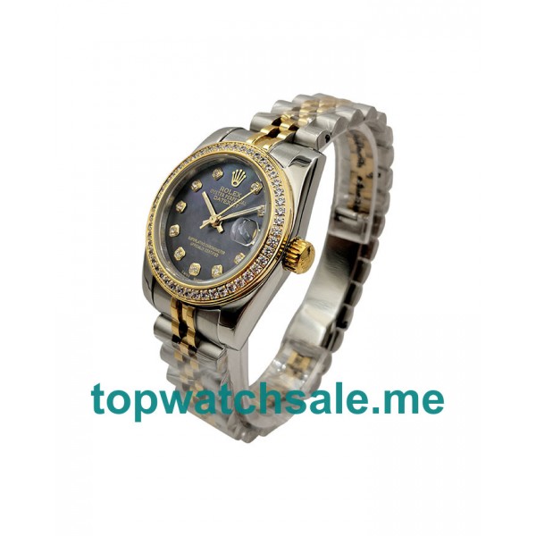 UK AAA Rolex Datejust 178383 31 MM Black Mother-Of-Pearl Dials Men Replica Watches