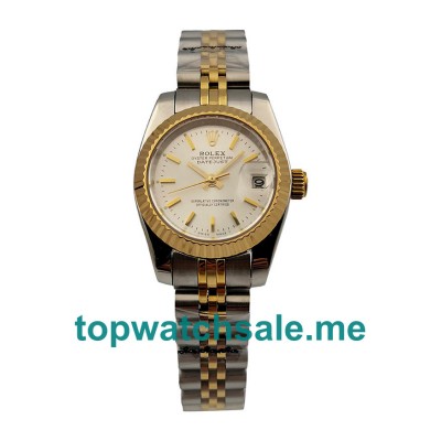 UK AAA Rolex Lady-Datejust 179173 26 MM Silver Dials Women Replica Watches