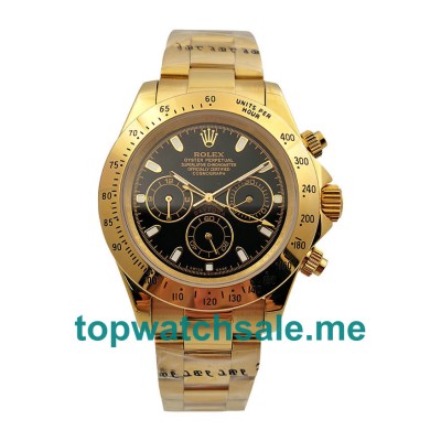 UK AAA Rolex Daytona 116528 40 MM Black Dials Men Replica Watches