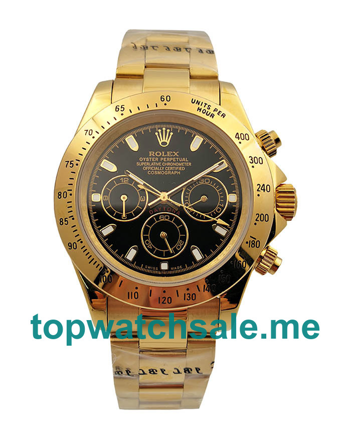 UK AAA Rolex Daytona 116528 40 MM Black Dials Men Replica Watches