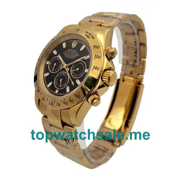 UK AAA Rolex Daytona 116528 40 MM Black Dials Men Replica Watches