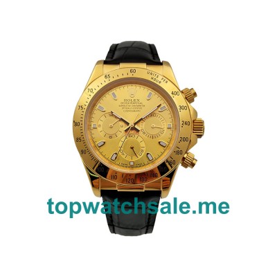 UK AAA Rolex Daytona 116518 40 MM Champagne Dials Men Replica Watches