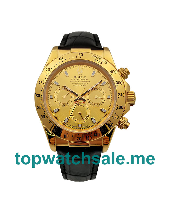 UK AAA Rolex Daytona 116518 40 MM Champagne Dials Men Replica Watches