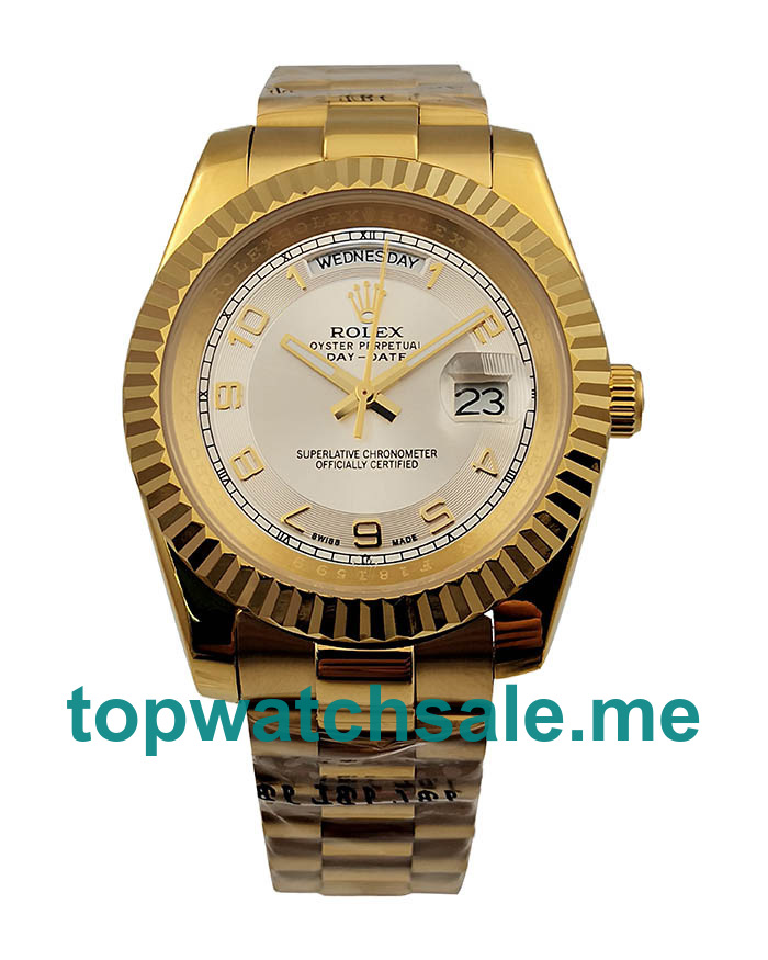 UK AAA Rolex Day-Date II 218238 41 MM Ivory Dials Men Replica Watches