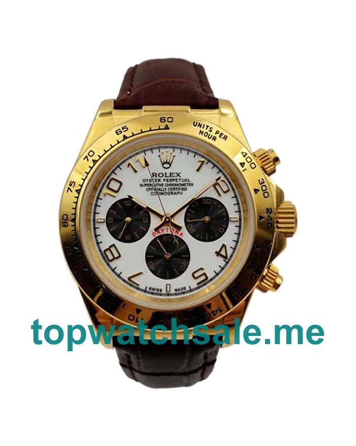 UK AAA Rolex Daytona 116518 40 MM White Dials Men Replica Watches