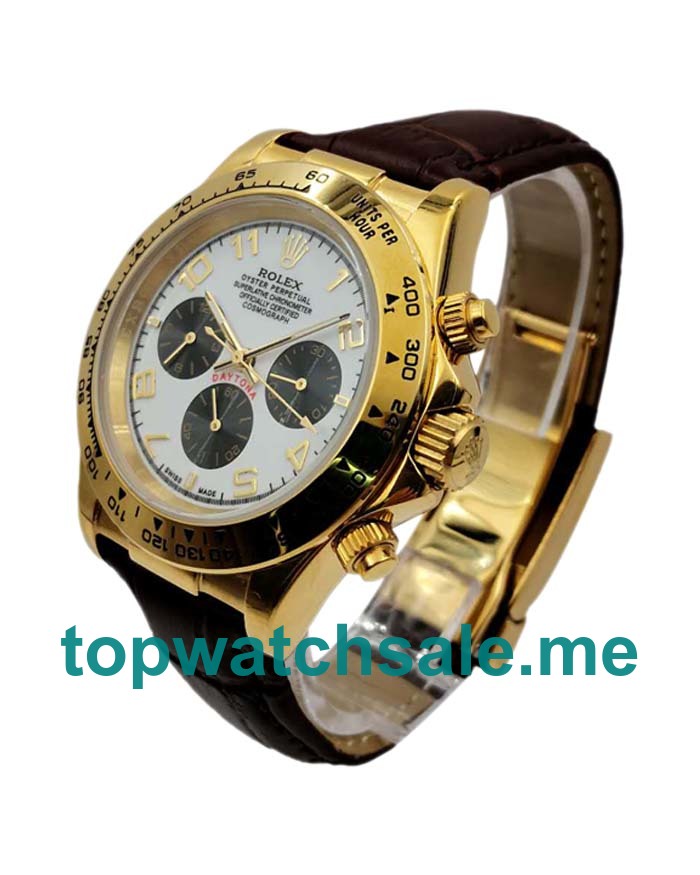 UK AAA Rolex Daytona 116518 40 MM White Dials Men Replica Watches