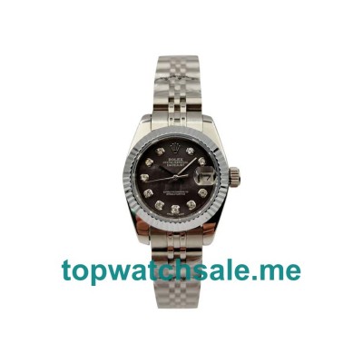 UK AAA Rolex Lady-Datejust 79174 26 MM Black Mother-Of-Pearl Dials Women Replica Watches