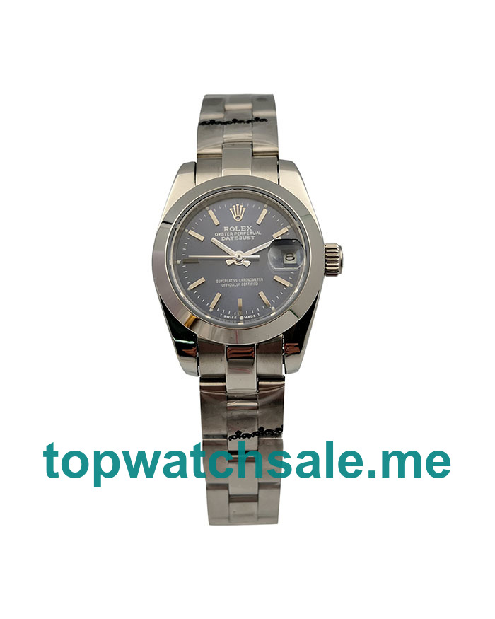 UK AAA Rolex Lady-Datejust 6718 26 MM Blue Dials Women Replica Watches