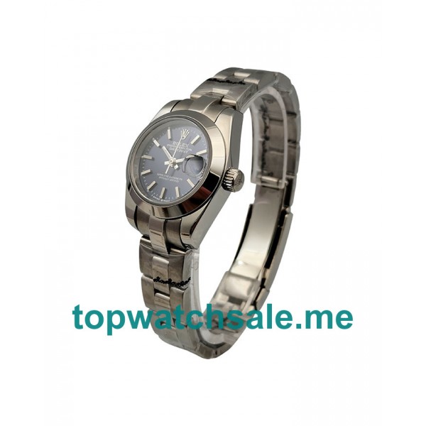 UK AAA Rolex Lady-Datejust 6718 26 MM Blue Dials Women Replica Watches