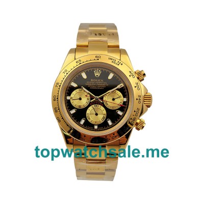 UK AAA Rolex Daytona 116528 40 MM Black Dials Men Replica Watches